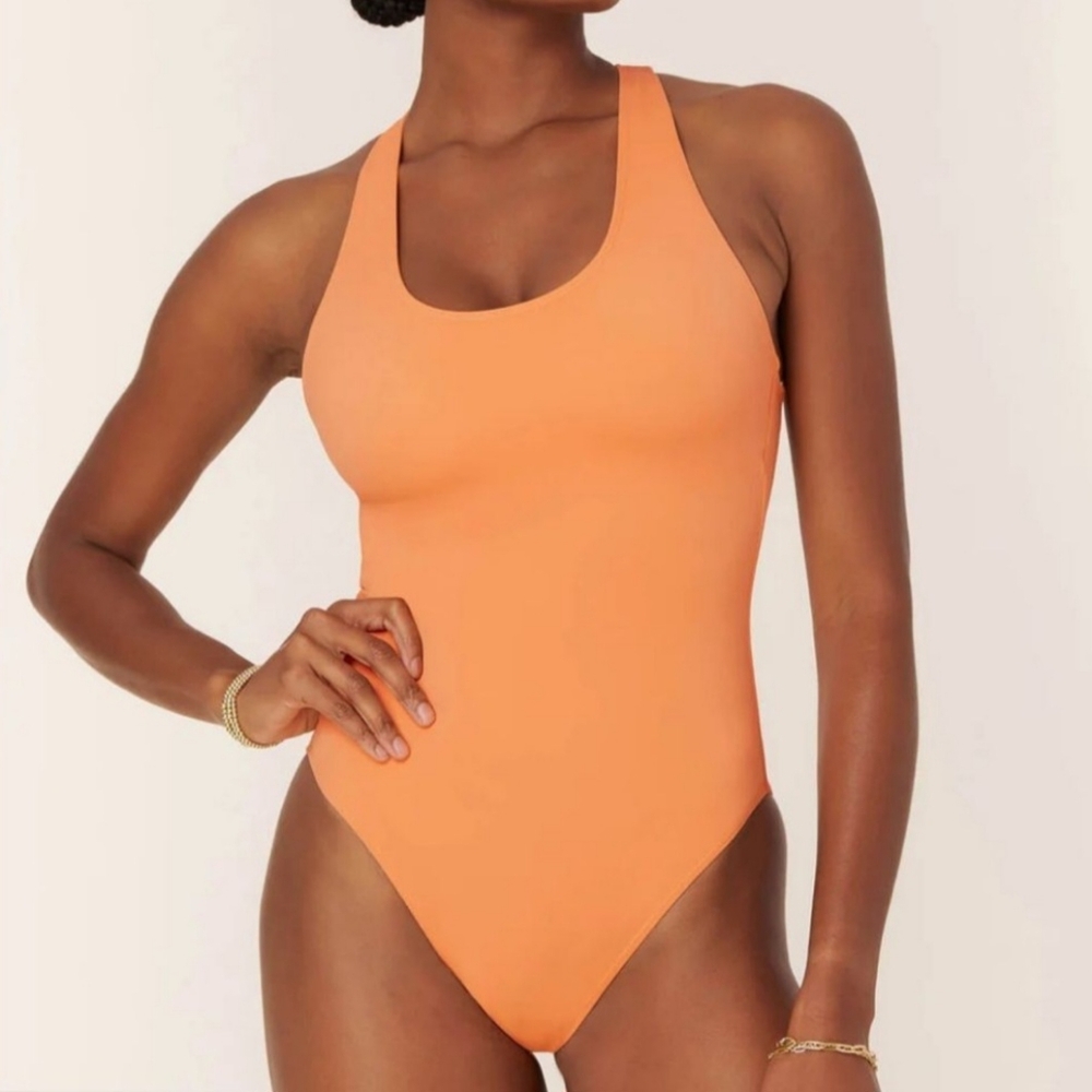 Andie The Tulum One Piece LT Swimsuit Papaya size M Tall NWT Pastel